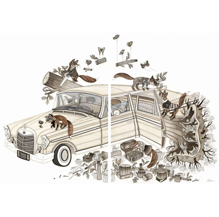 "Fox Family Field Trip" by Evan B. Harris