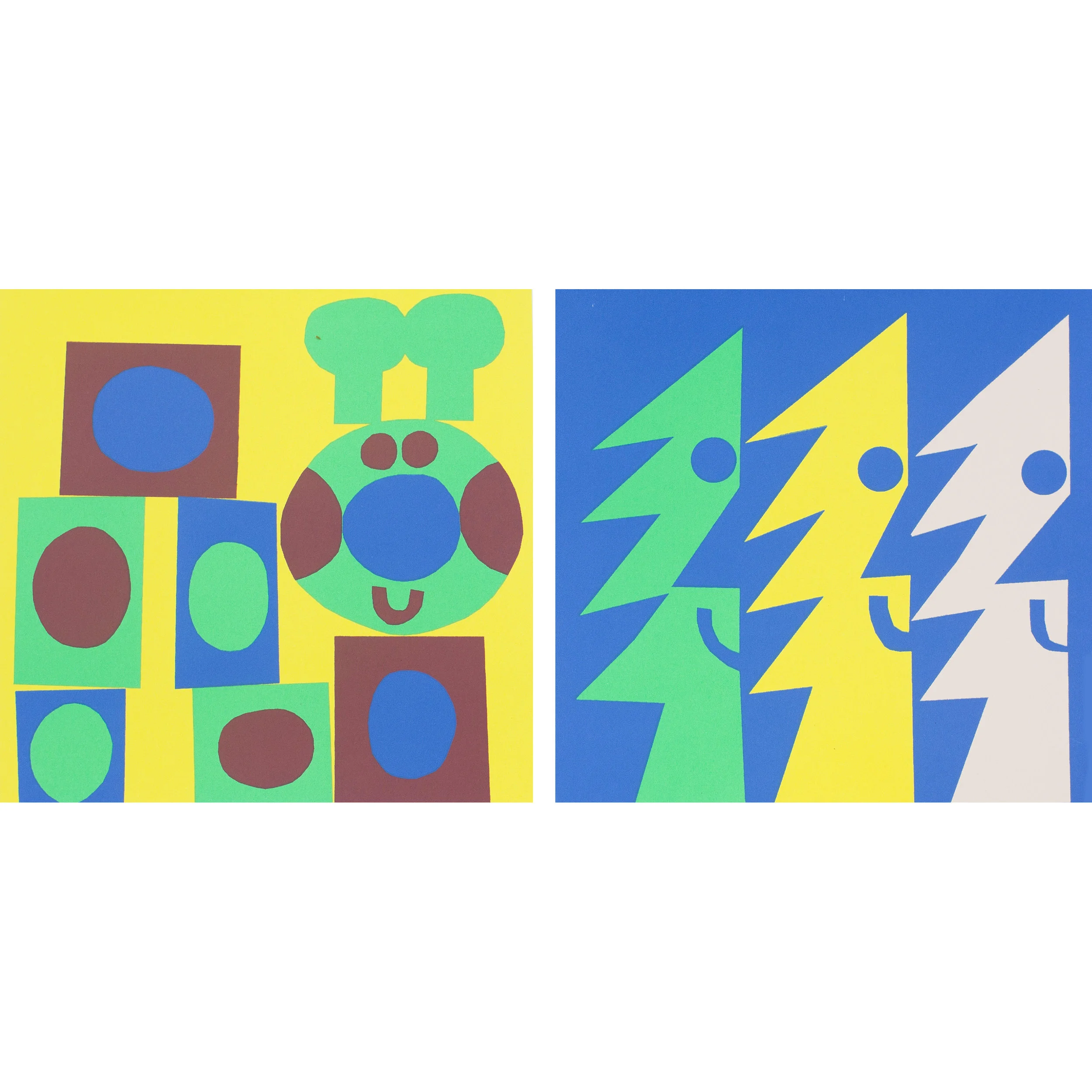 "Caterpillar" and "Solstice Trees" by Adam Higton