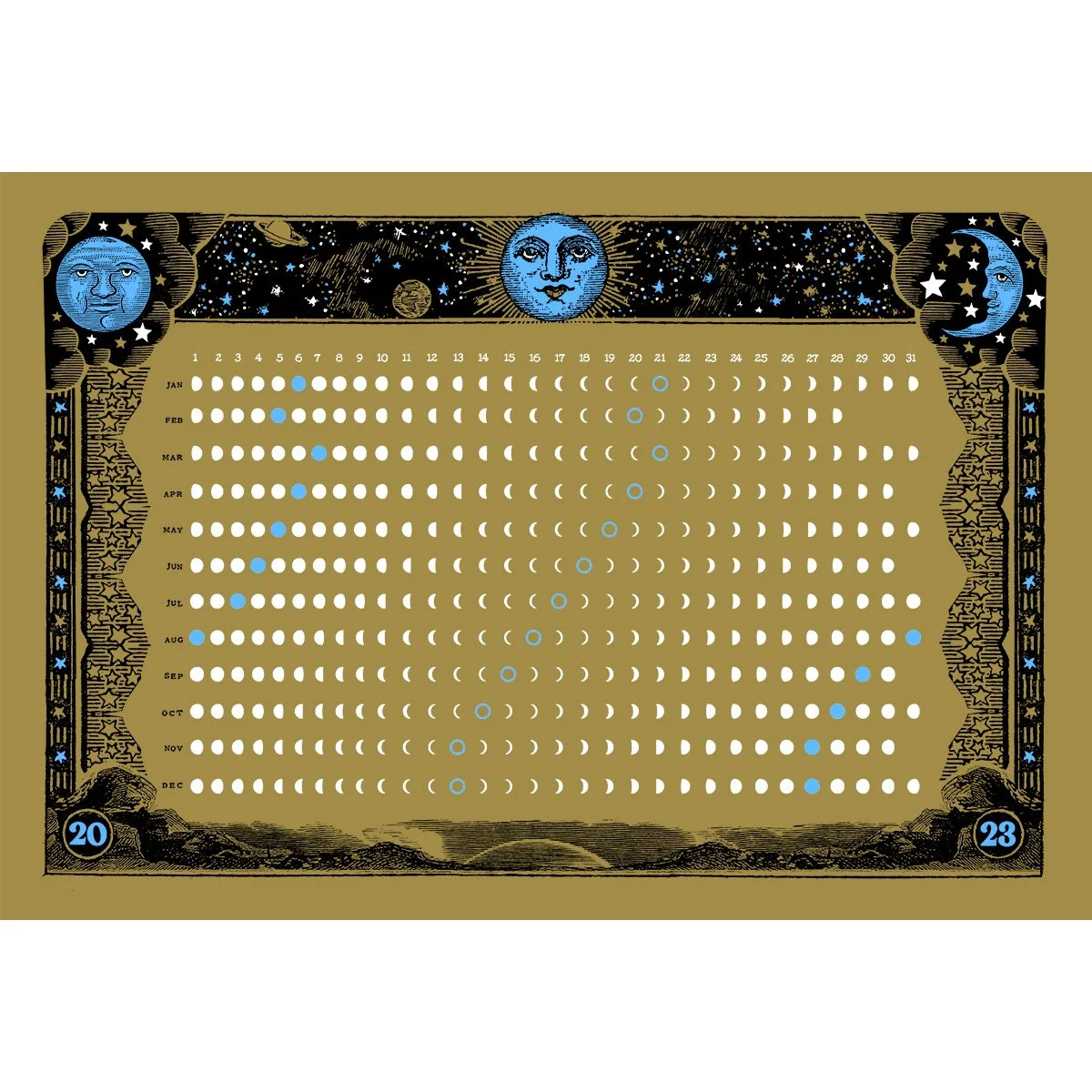 2023 Lunar Calendar by Nate Duval