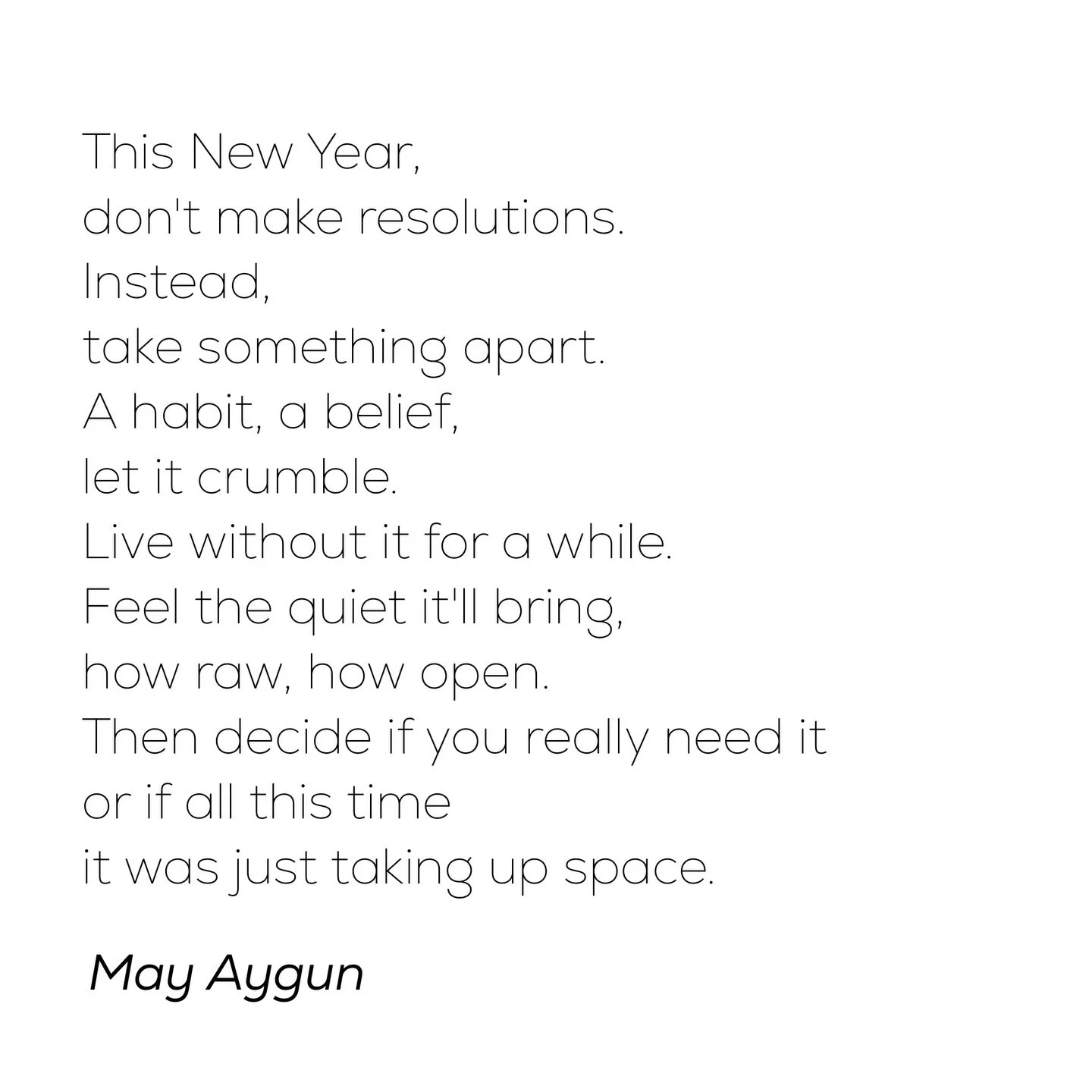 Lightening the load in the new year. ✨✨✨

#newyear #lightenup #2026 @may.aygun
