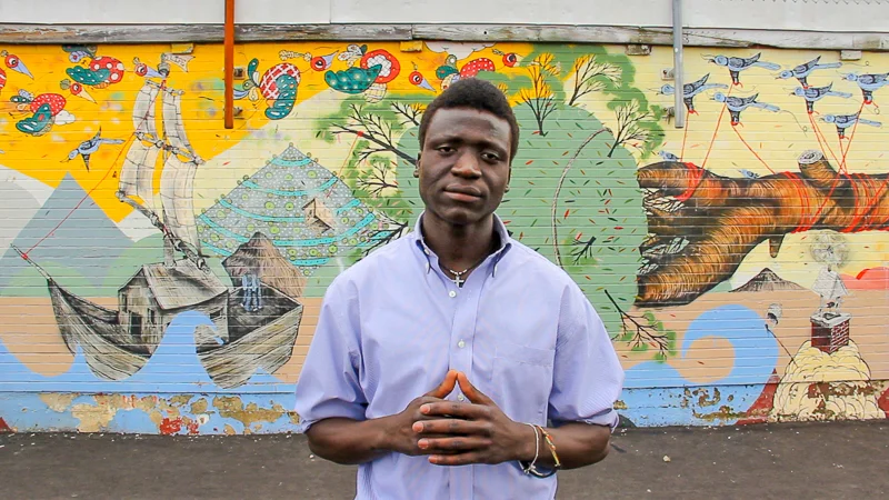 Richard Akera, student and workshop leader, photo by David Melkeljohn