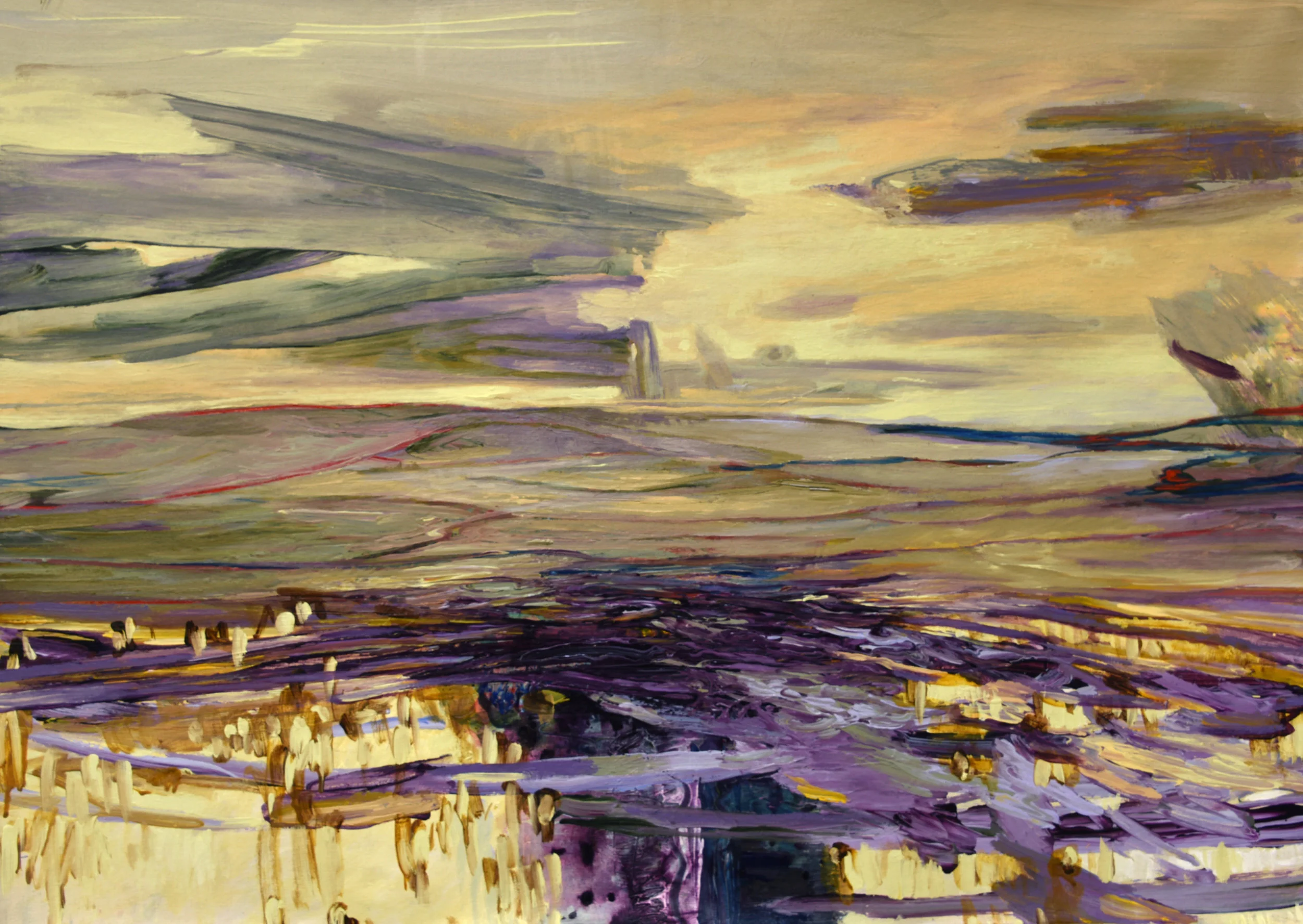 ACROSS THE VALLEY. Acrylic on canvas, 30 x 40 inches, 2015 (available)