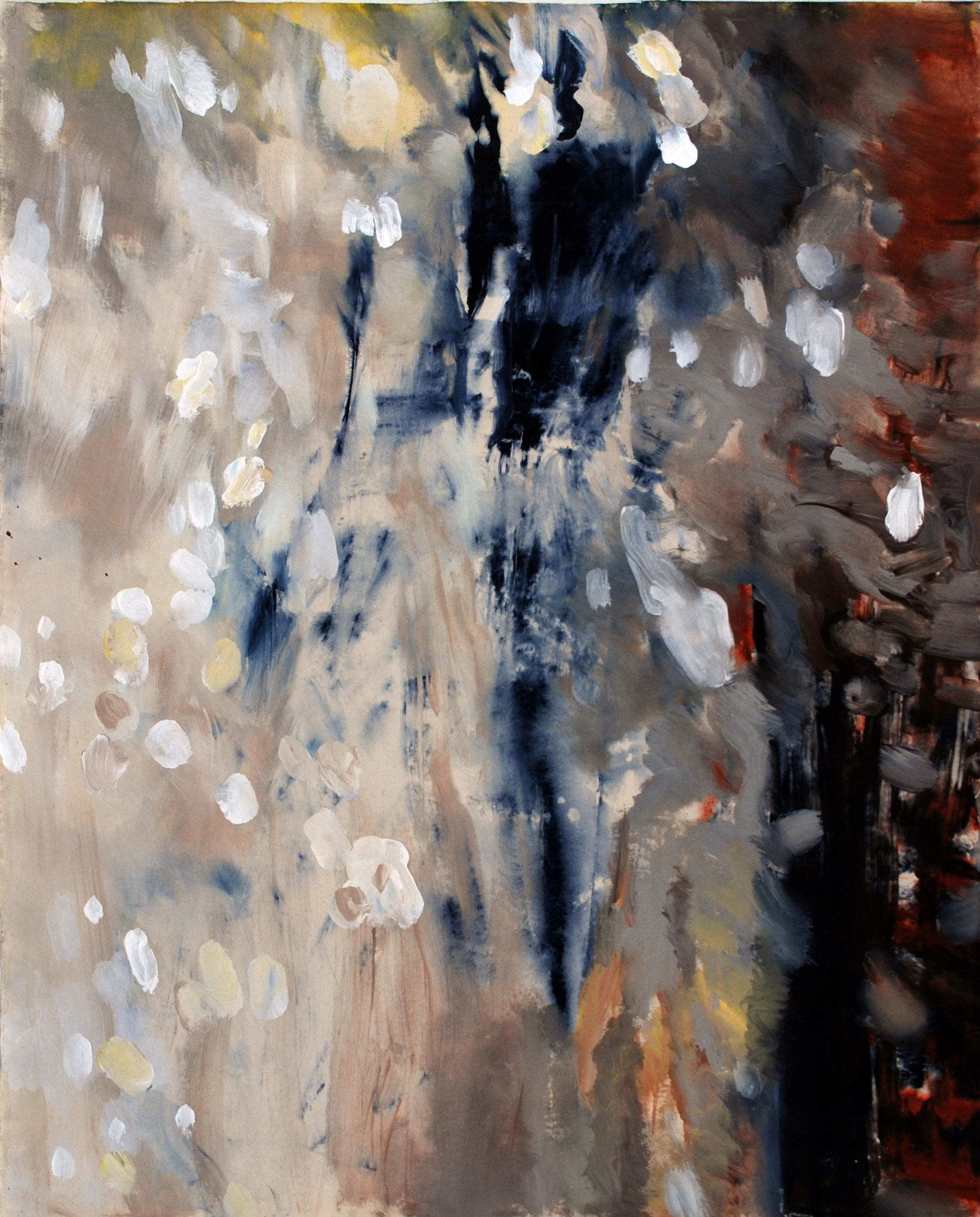 BLACK AND RUST. Acrylic on canvas, 48 x 40 inches, 2013 (not available)