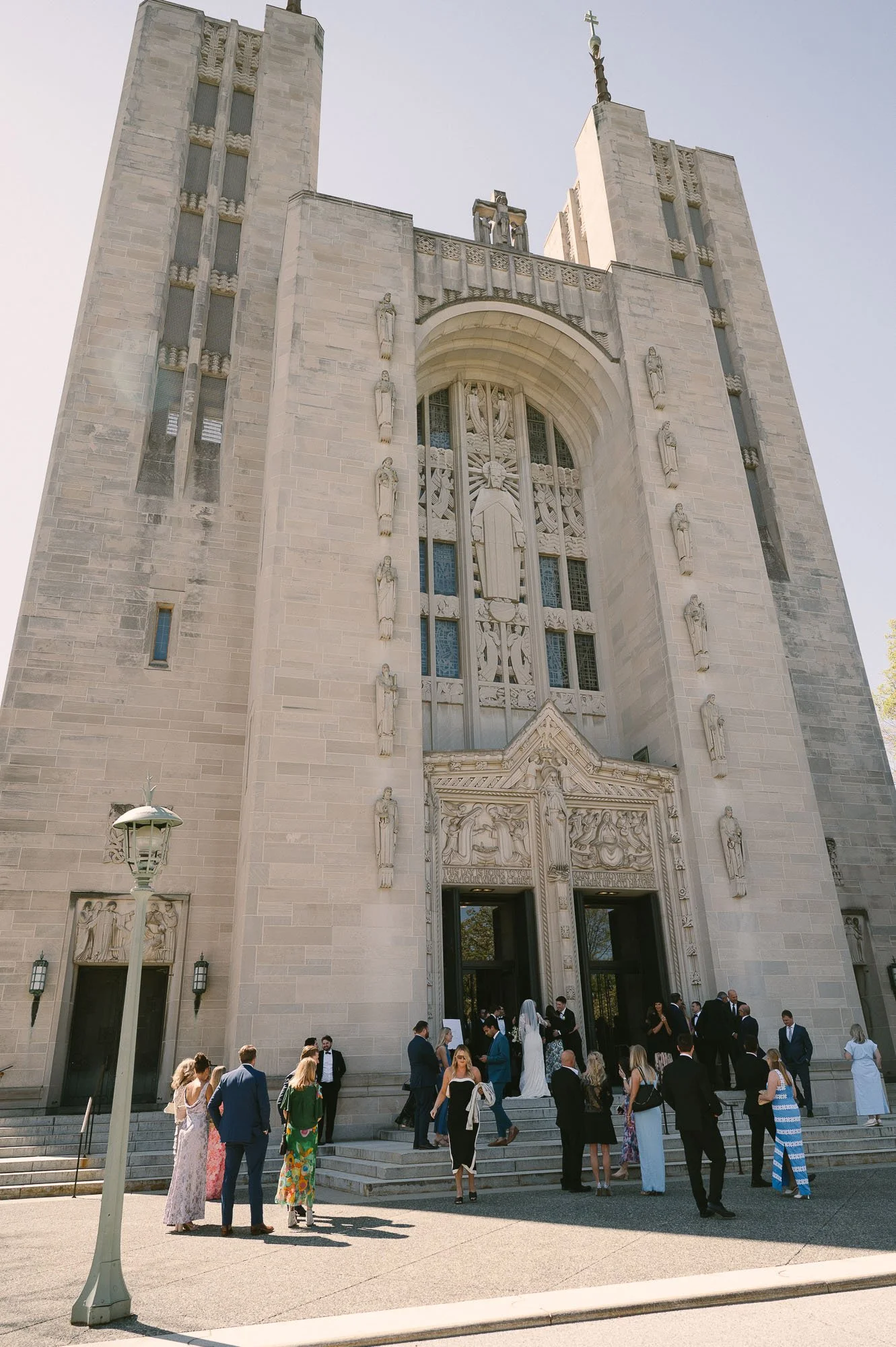 Wedding ceremony at Cathedral of Mary Our Queen in Baltimore, Maryland captured by wedding photographer