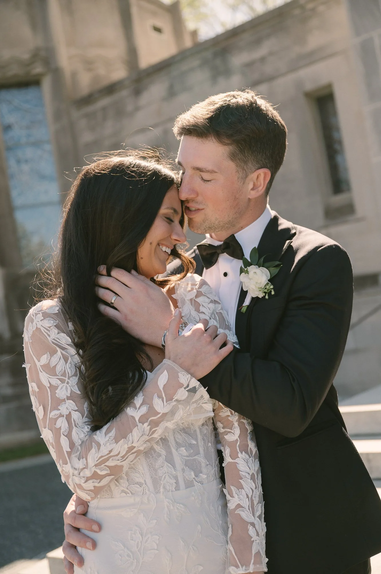 Wedding portraits at Cathedral of Mary Our Queen in Baltimore, Maryland captured by Liz Rachel wedding photographer