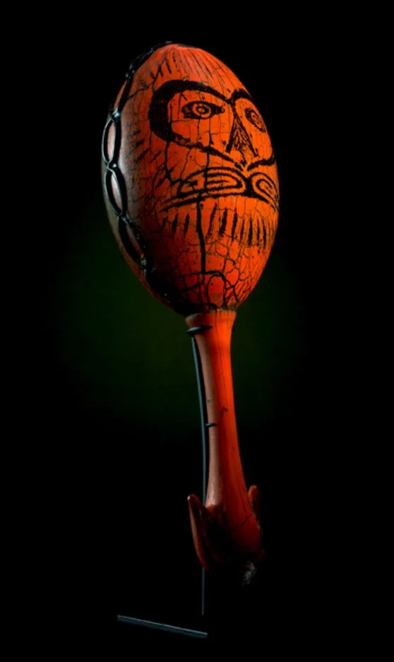 William Morris, Rattle , Blown Glass, 23 × 8 × 6” $35,000