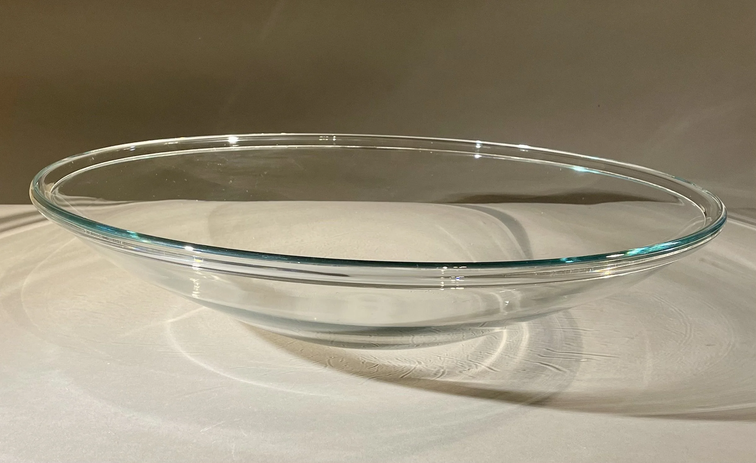 Benjamin Moore, Clear Bowl , Blown Glass, 6 × 24 × 24” $2,400
