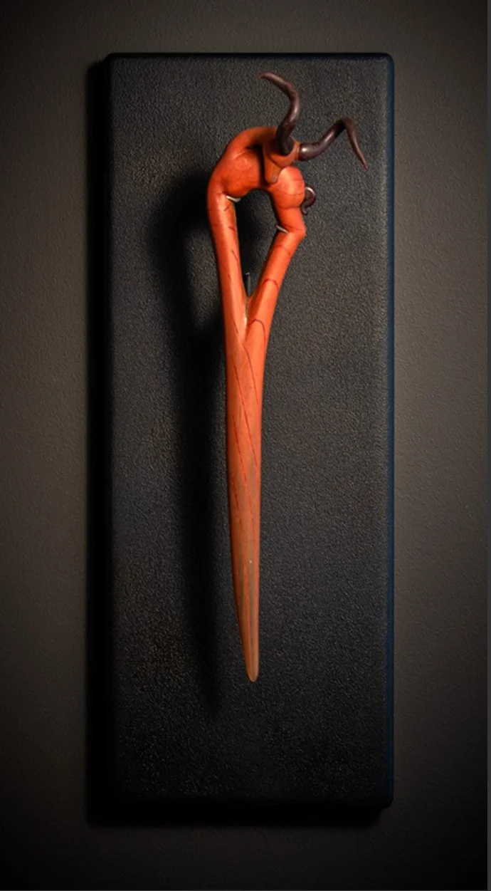 William Morris, Animal Pin , Blown and Sculpted Glass, 17 × 5.5 × 6” $15,000