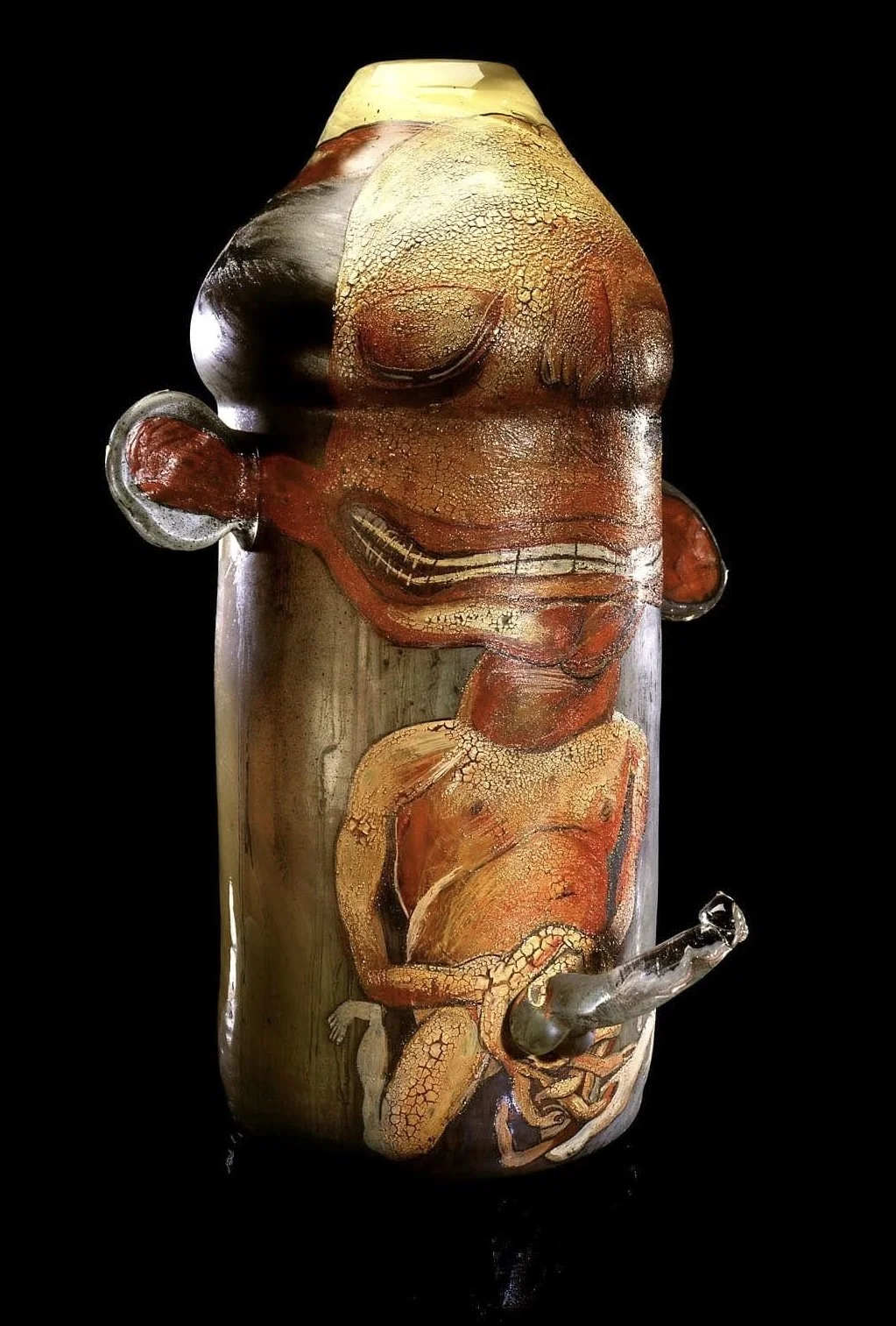 Michal Machat, Gentle Boy , Painted Blown and Sculpted Glass, 23 × 15 × 15” $14,500