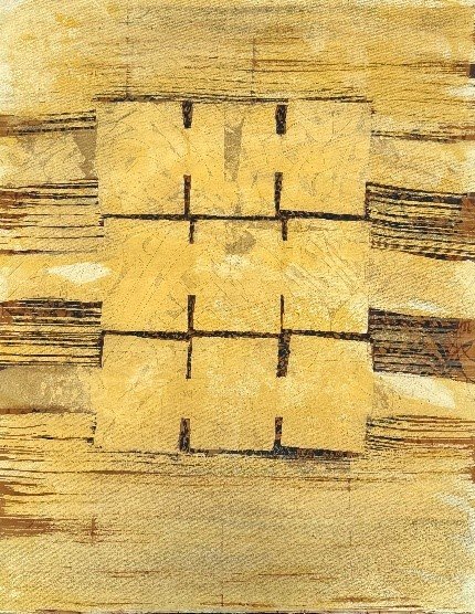  FRIENDSHIP,  26” x 20”, Gold Leaf, Japanese Ink and Acrylic on Paper,  $4,000 