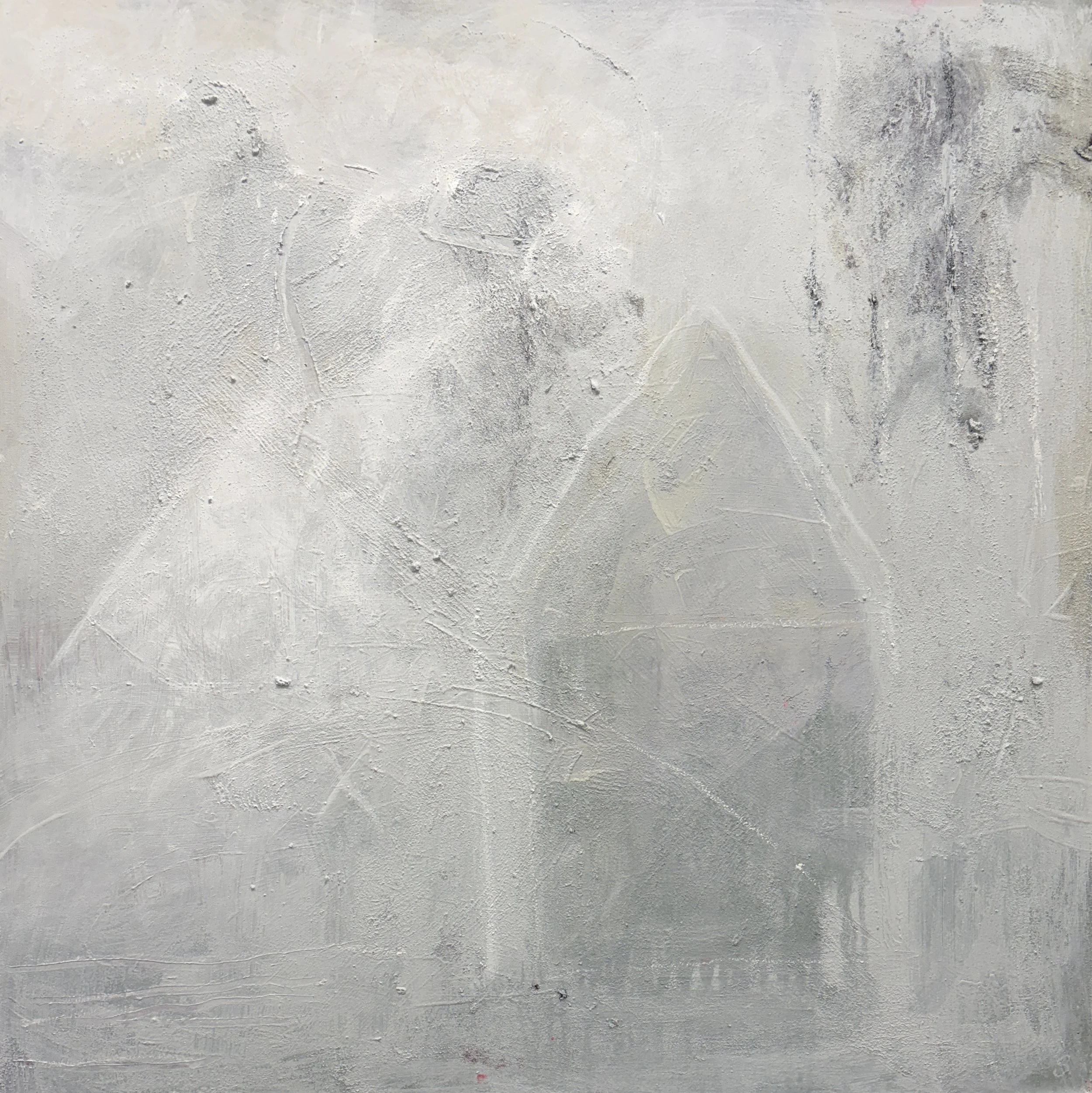   Apologies are Underrated , Acrylic and Mixed Media on Canvas, 36 × 36 × 2.5”  $1500 