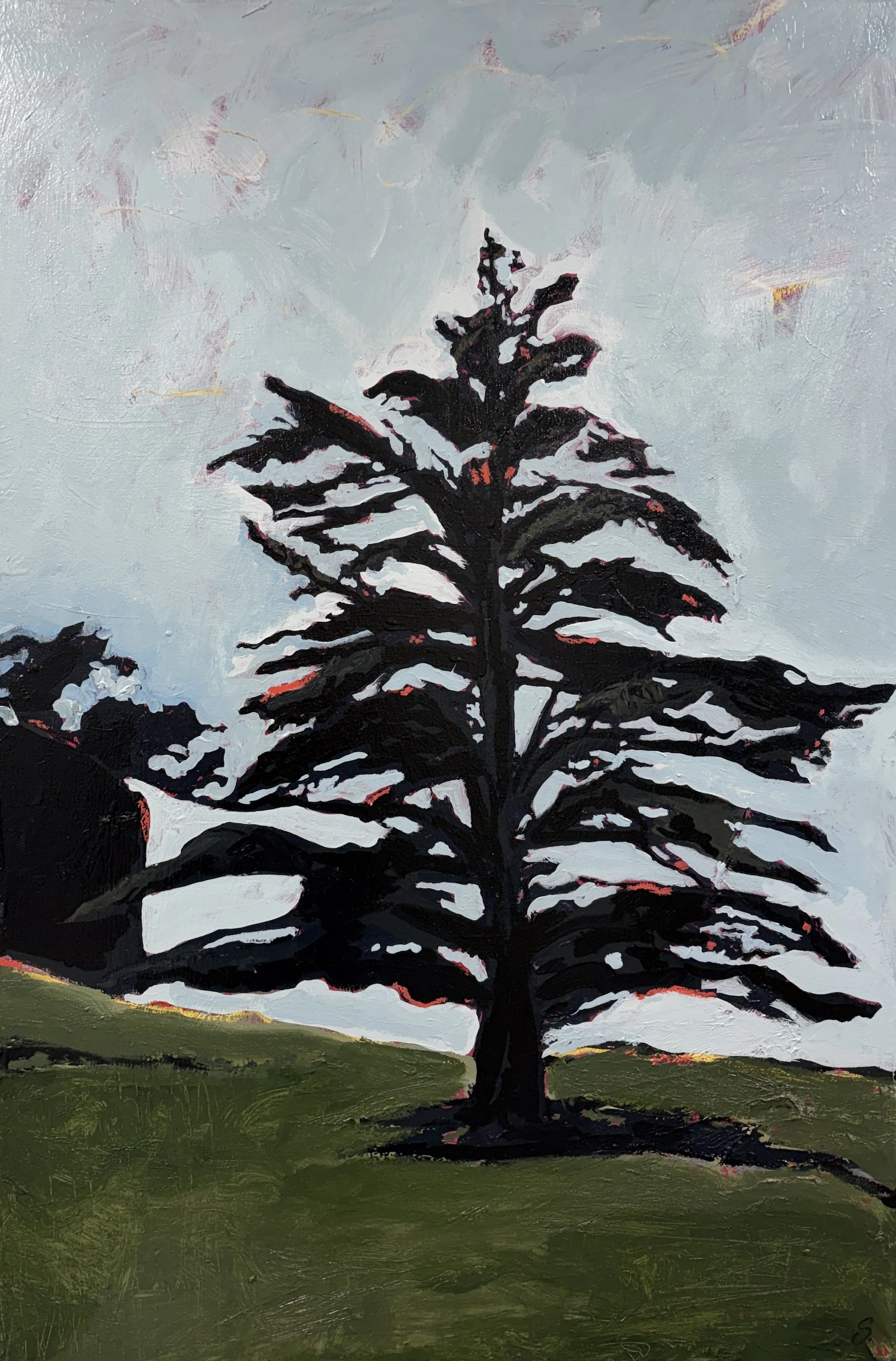   Goodness Gracious Godness Agnes , Acrylic and Mixed Media on Canvas, 36 × 24 × 2.5”  $1000 