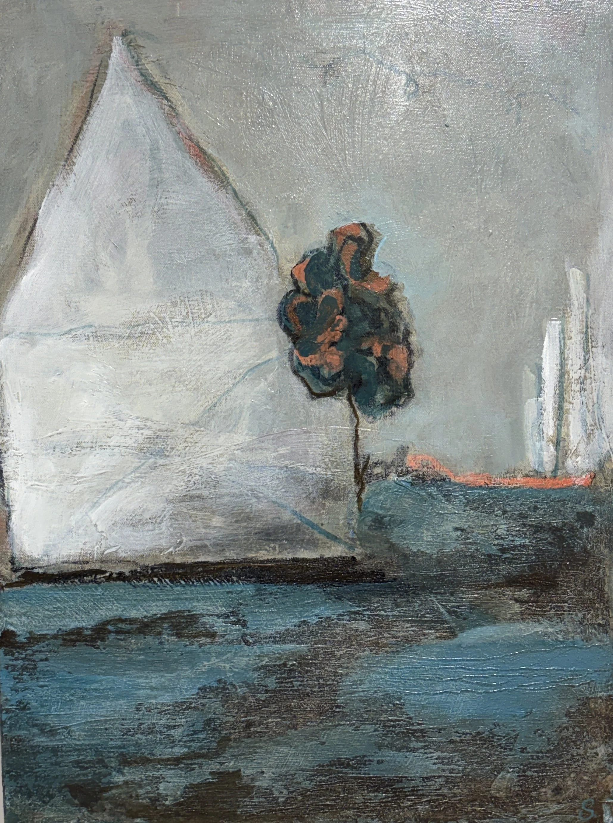   That Old House Smell , Acrylic and Mixed Media on Canvas, 24 × 18 × 2.5”  $500 