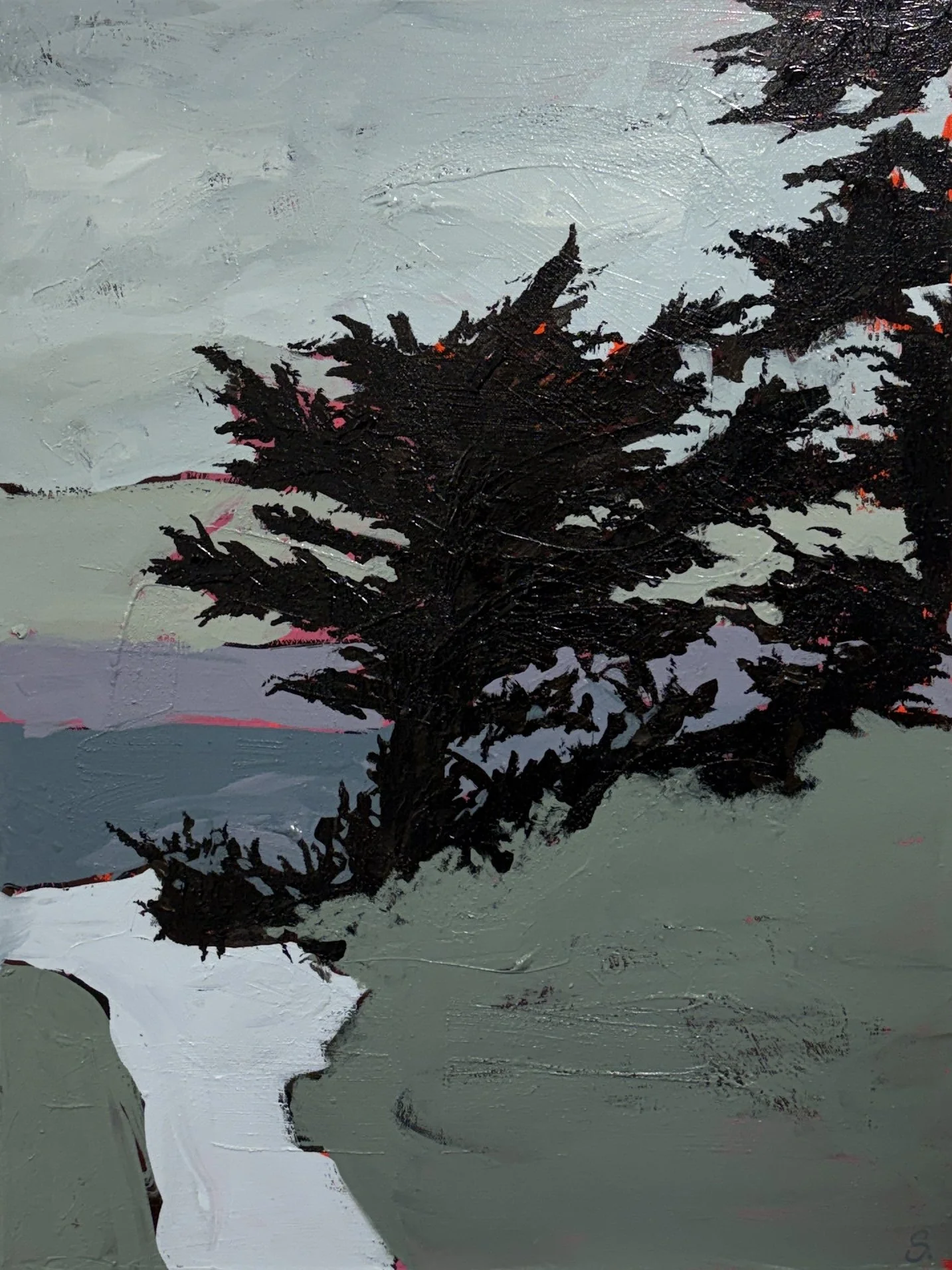   Momentarily Branching Out , Acrylic and Mixed Media on Canvas, 24 × 18 × 2.5”  $500 