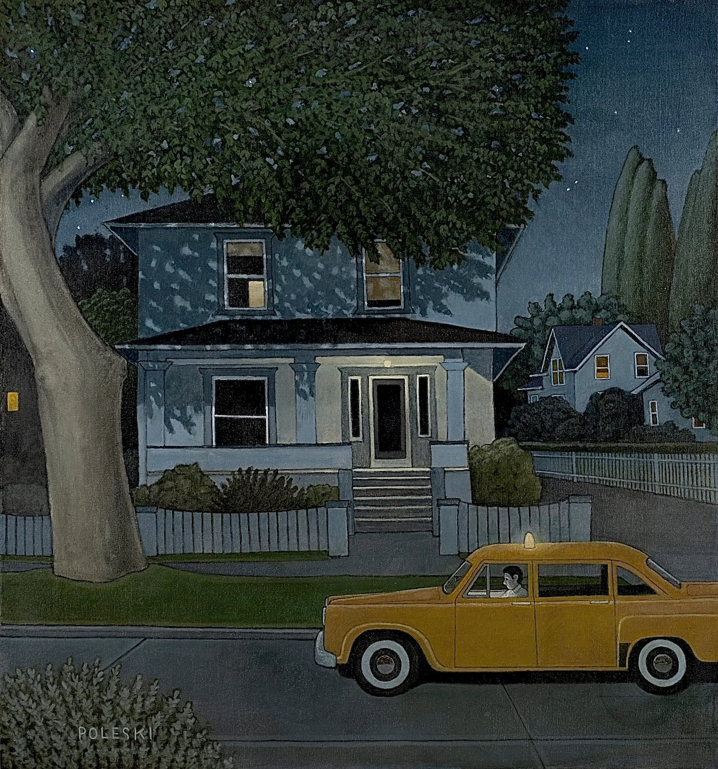   taxi - david poleski , 2026, oil on canvas, 30” x 32”  $5,000 