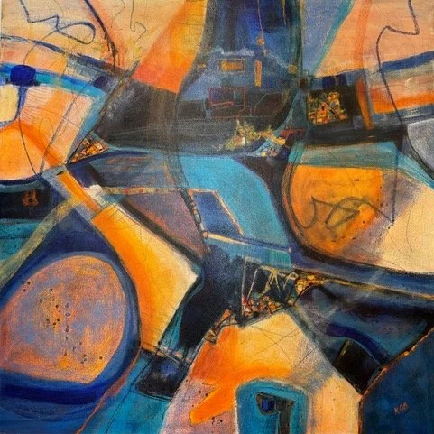   Like a Ripple Dancing , Karen O’ Brien,  Acrylic on Canvas, 48” x  48” $1,850 