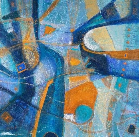   Meet in the Middle , Karen O’ Brien,  Mixed Media, 24” x  24” $800 