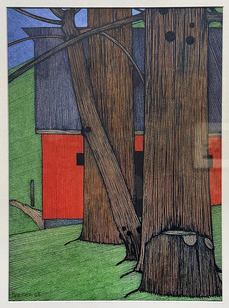   Vashon Farm , Art Hansen,  Watercolor on Paper,  14” x  10” $1,650 