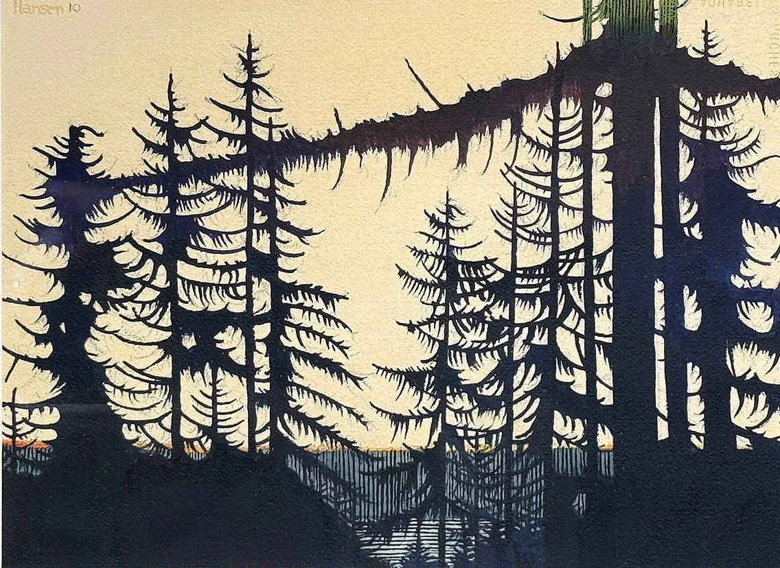   January Sunset , Art Hansen,  Watercolor on Paper,  10” x  14” $1,650 