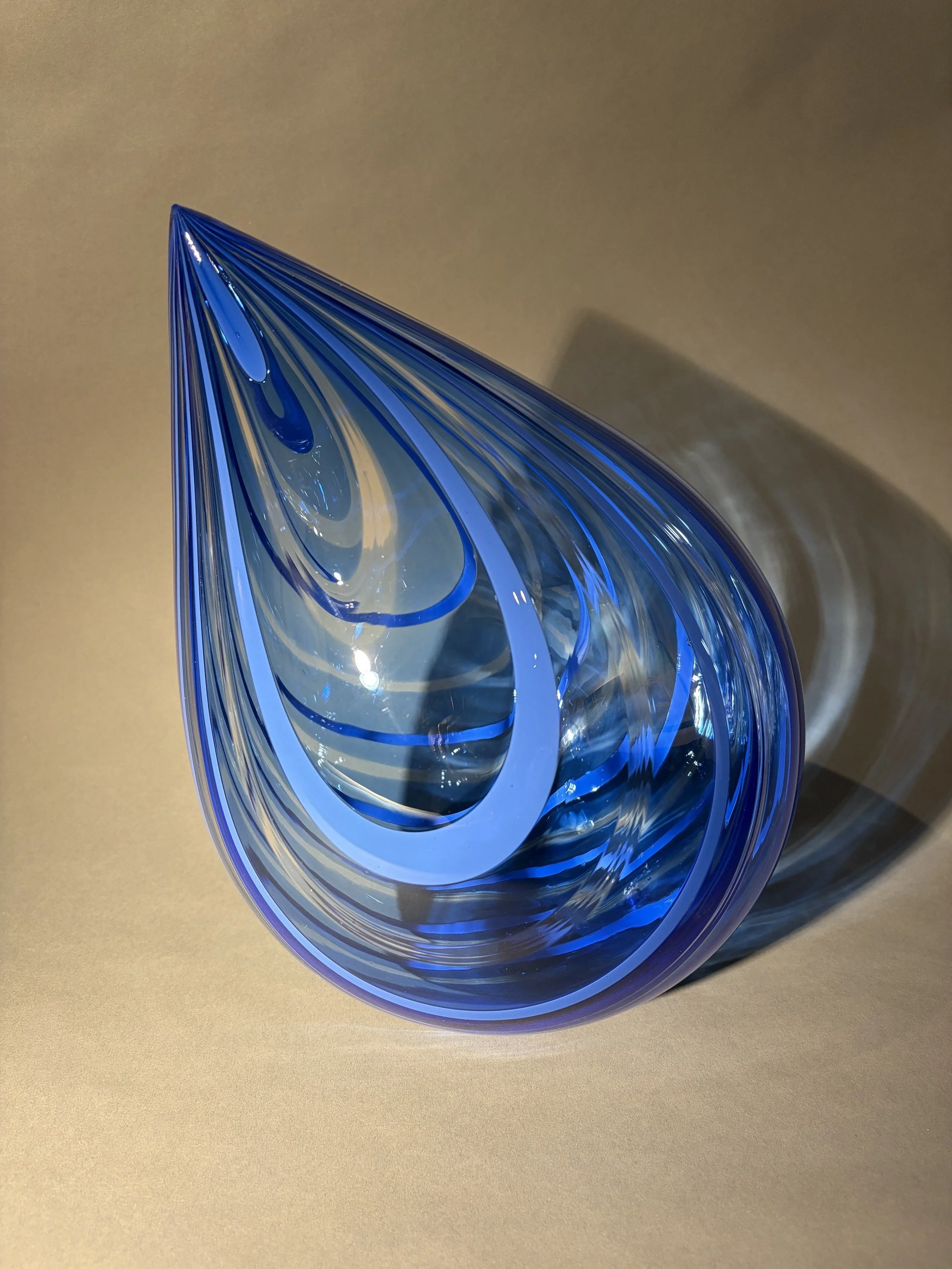   Blue Dream Rain Drop - Mikey Cozza , 2026, Blown Glass, 13” x 10” x 10” $2,000 