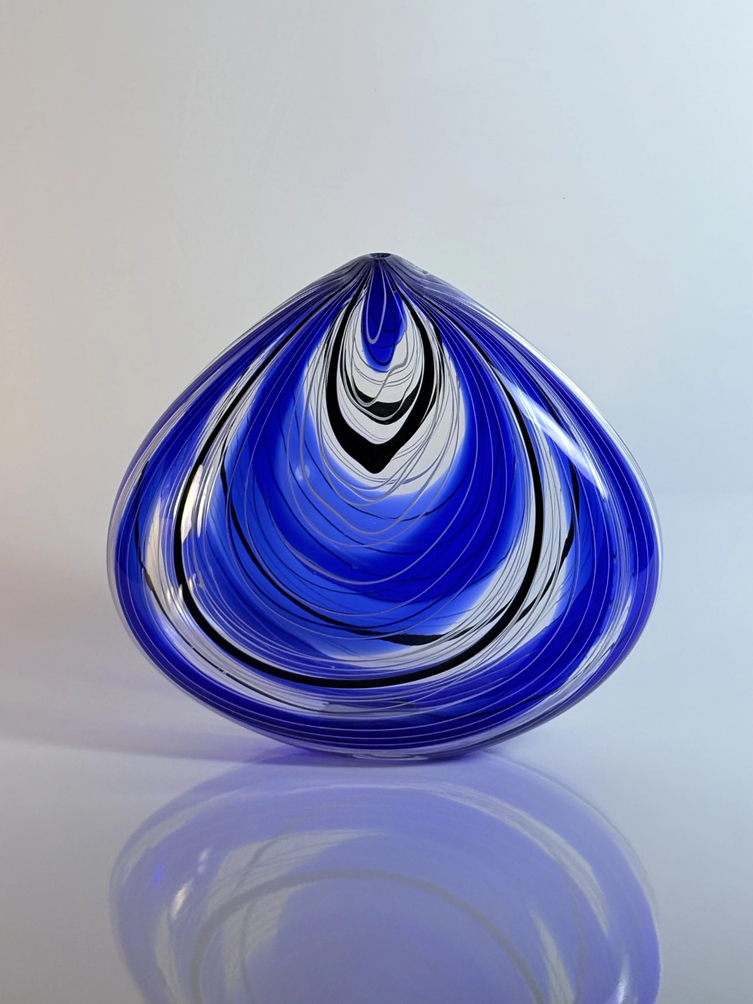   Cobalt Clam , Mikey Cozza,  Blown Glass, 12” x  11” x 4”  $1700 