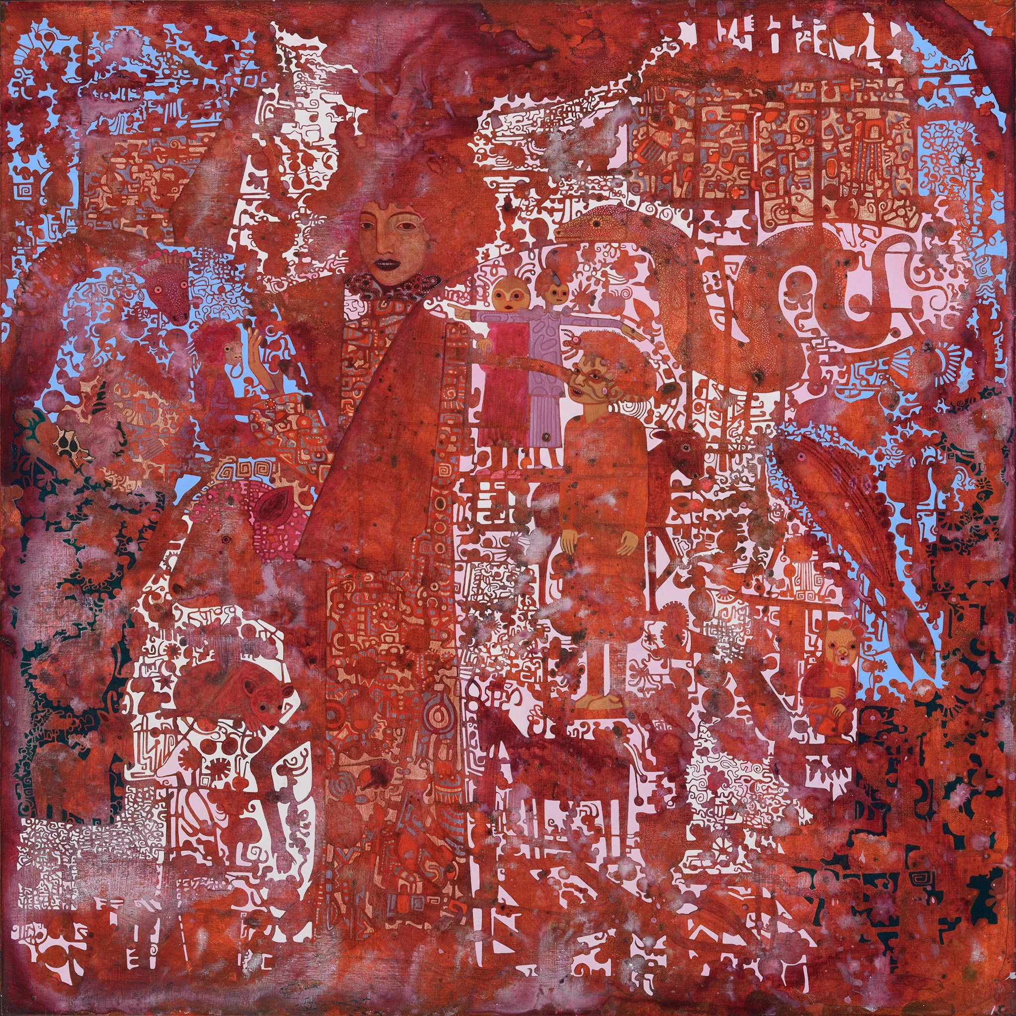   Hecate,  Cathie Joy Young,  Acrylic on Wood Panel,  24 × 24 × 2”  $3,700 