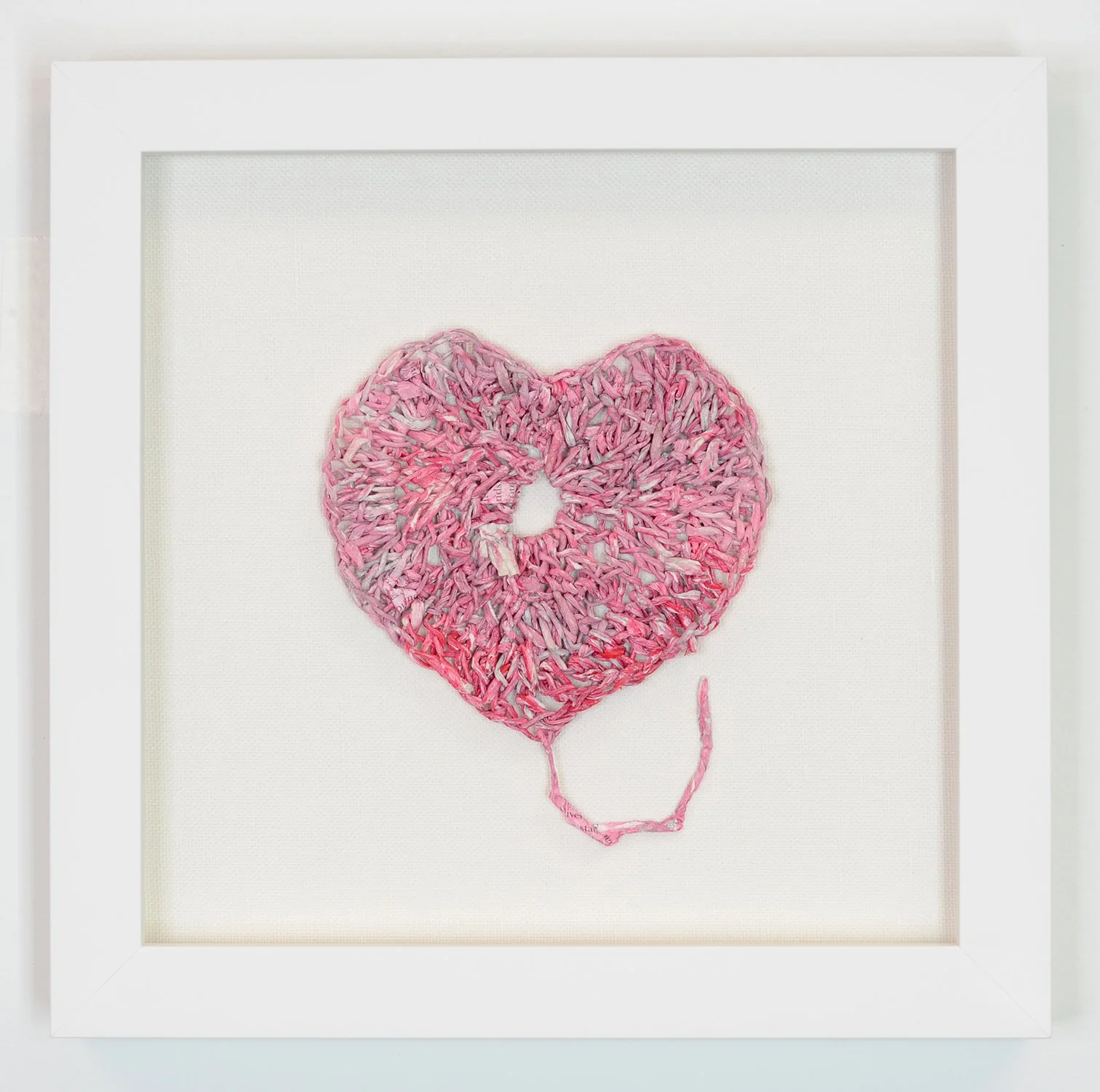    Universal Law  , 2026  Crocheted paper from international law treatise  11.75 × 12 inches (framed)  Available, inquire  here  