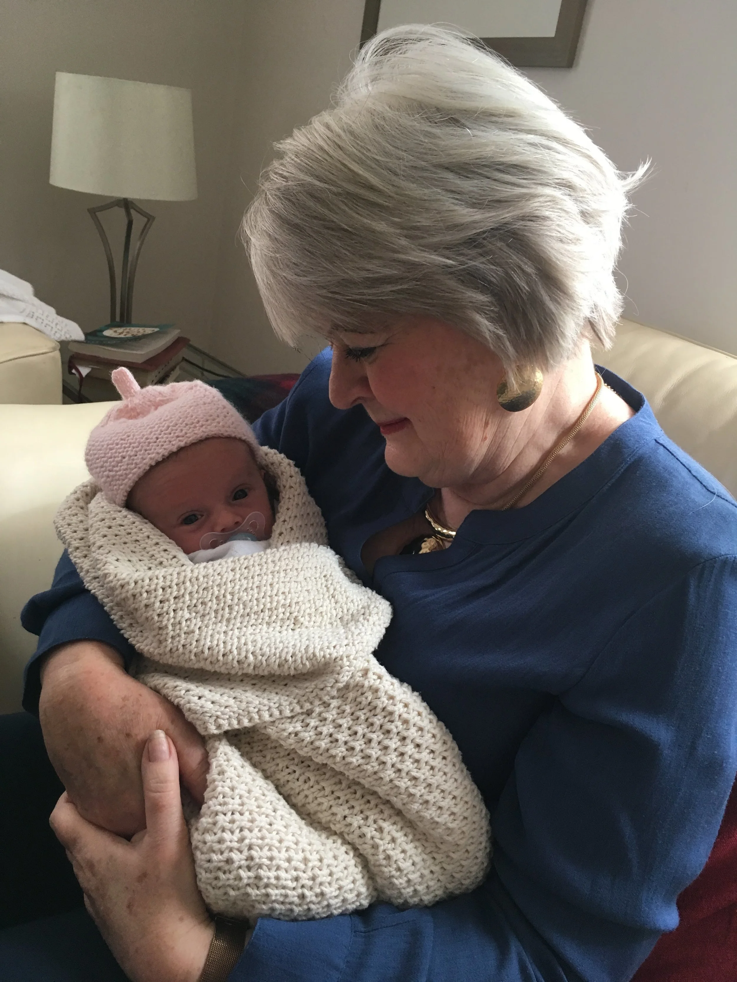 There's nothing like a new baby. Sally's first grandchild, Lilian.
