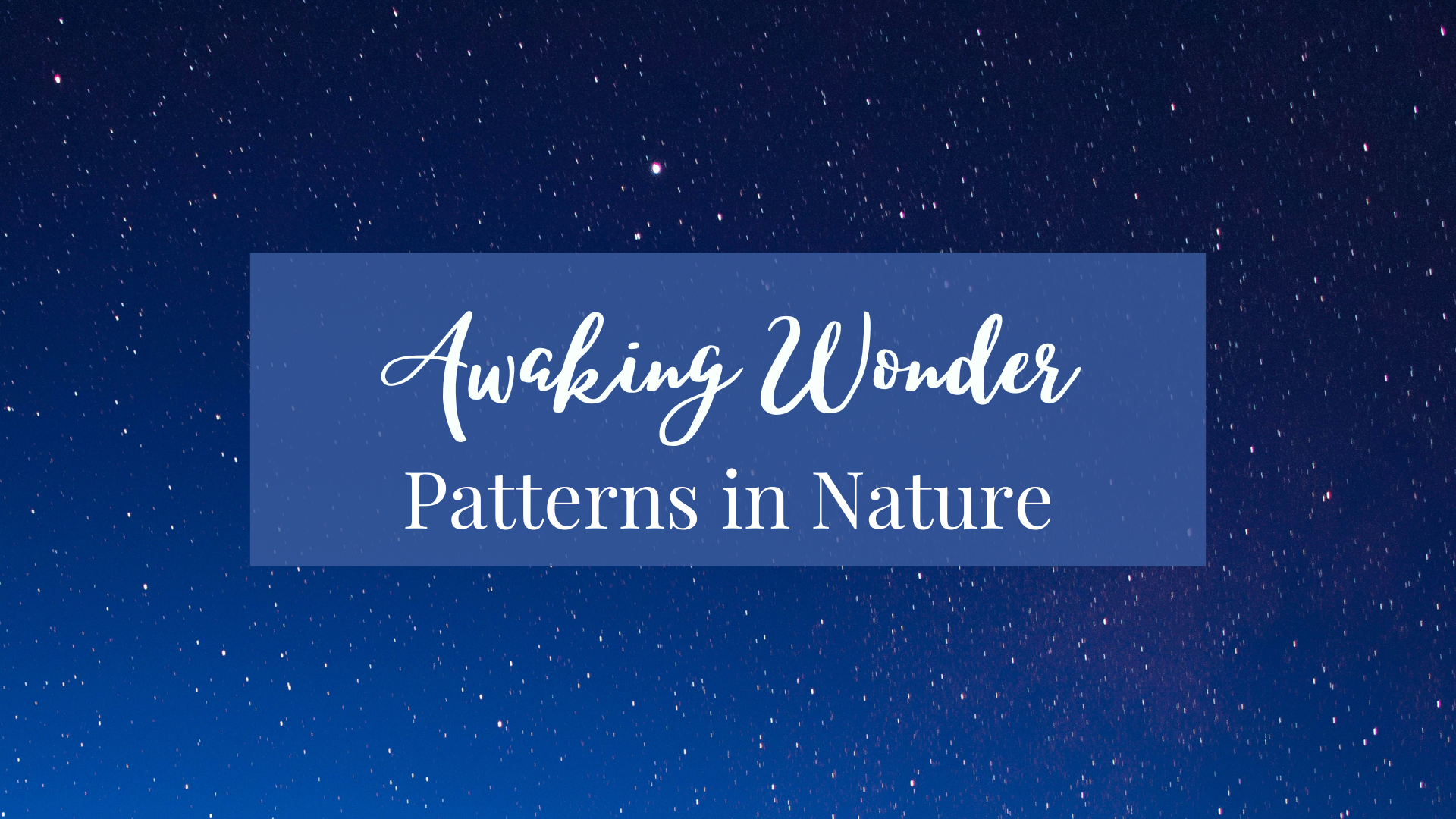 Awaking Wonder Unit: Patterns in Nature