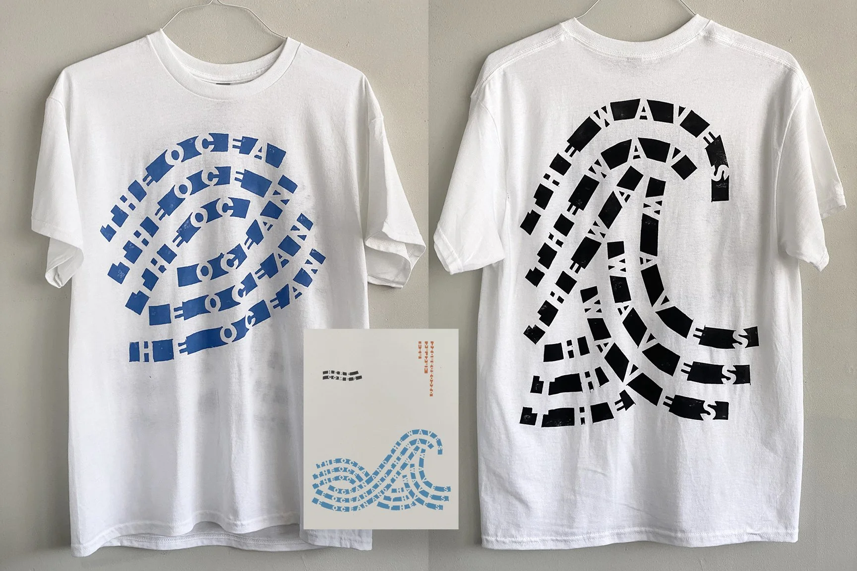 Marc Hundley "The Ocean and The Waves" - Handpainted Tee Shirt + Poster
