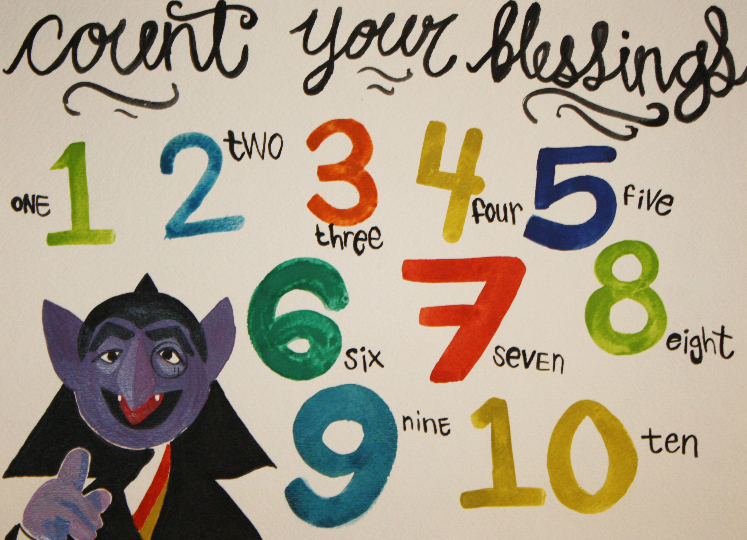   count your blessings   watercolor on paper  11" x 15"  2013 