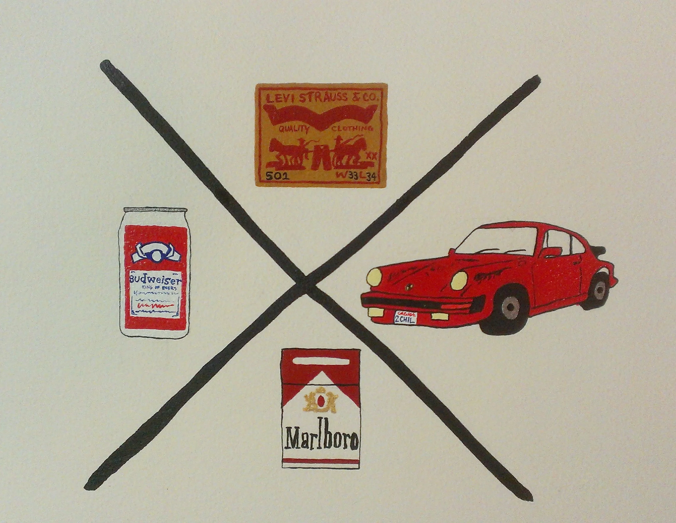 extra classic acrylic on paper 11" x 15" 2014