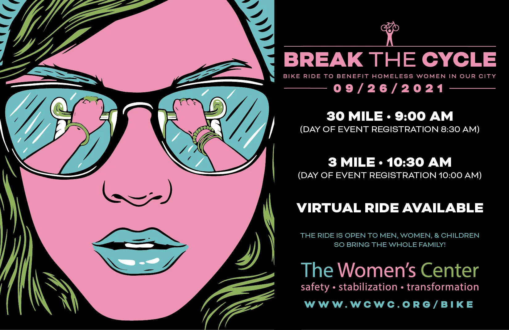 BREAK THE CYCLE Bike Ride 3 Mile Ride • 30 Mile Ride • Virtual Rid