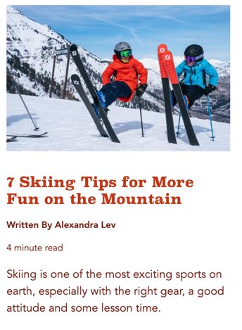 7 Skiing Tips for More Fun on the Mountain
