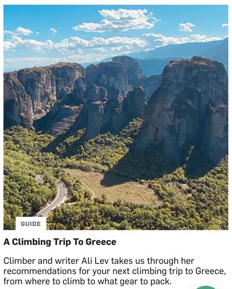 A Climbing Trip to Greece