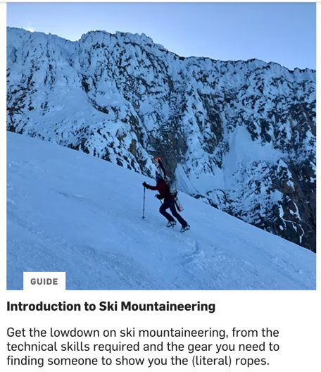 Introduction to Ski Mountaineering