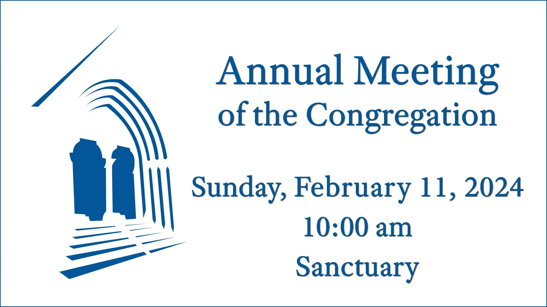 Annual Meeting of the Congregation