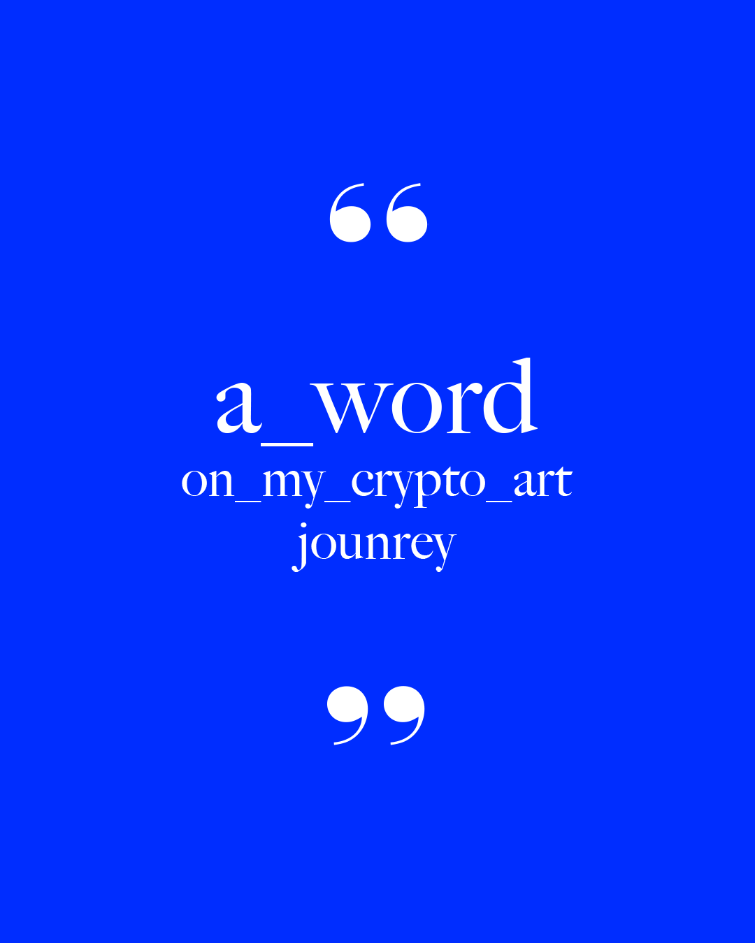 I TRIED NFTs — CLARA BACOU