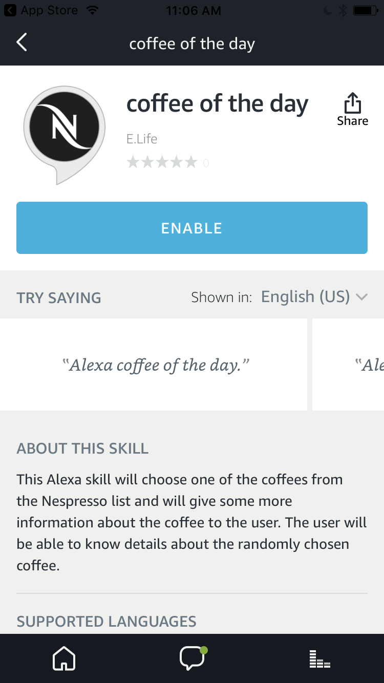 nespresso alexa