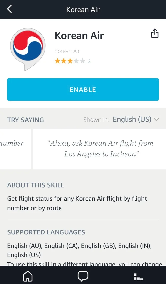 amazon echo korean language