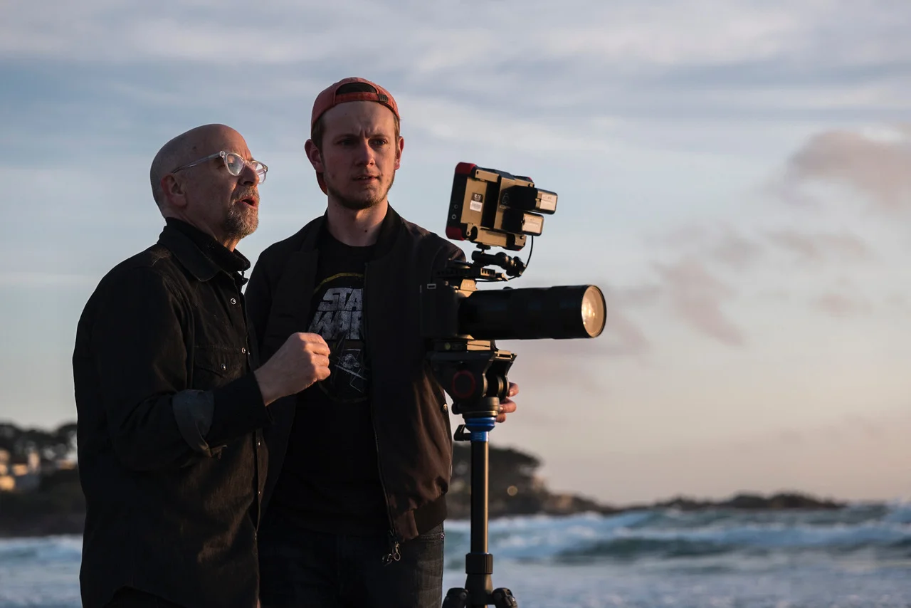   Doug and DP Luke Carquillat set up shot with Russell using the Leica SL.&nbsp;We shot in L-log with the Alexa LUT which gave us gorgeous color in real time.  