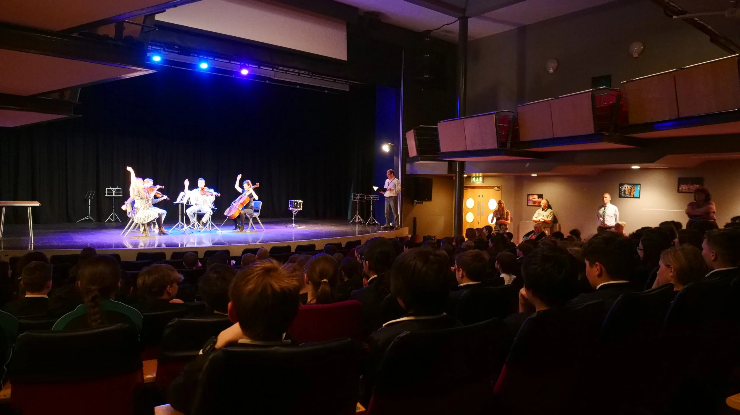 2024.05.10 Leaders Quartet for Hadyn pizz and auditorium at Grand Vaux.JPG