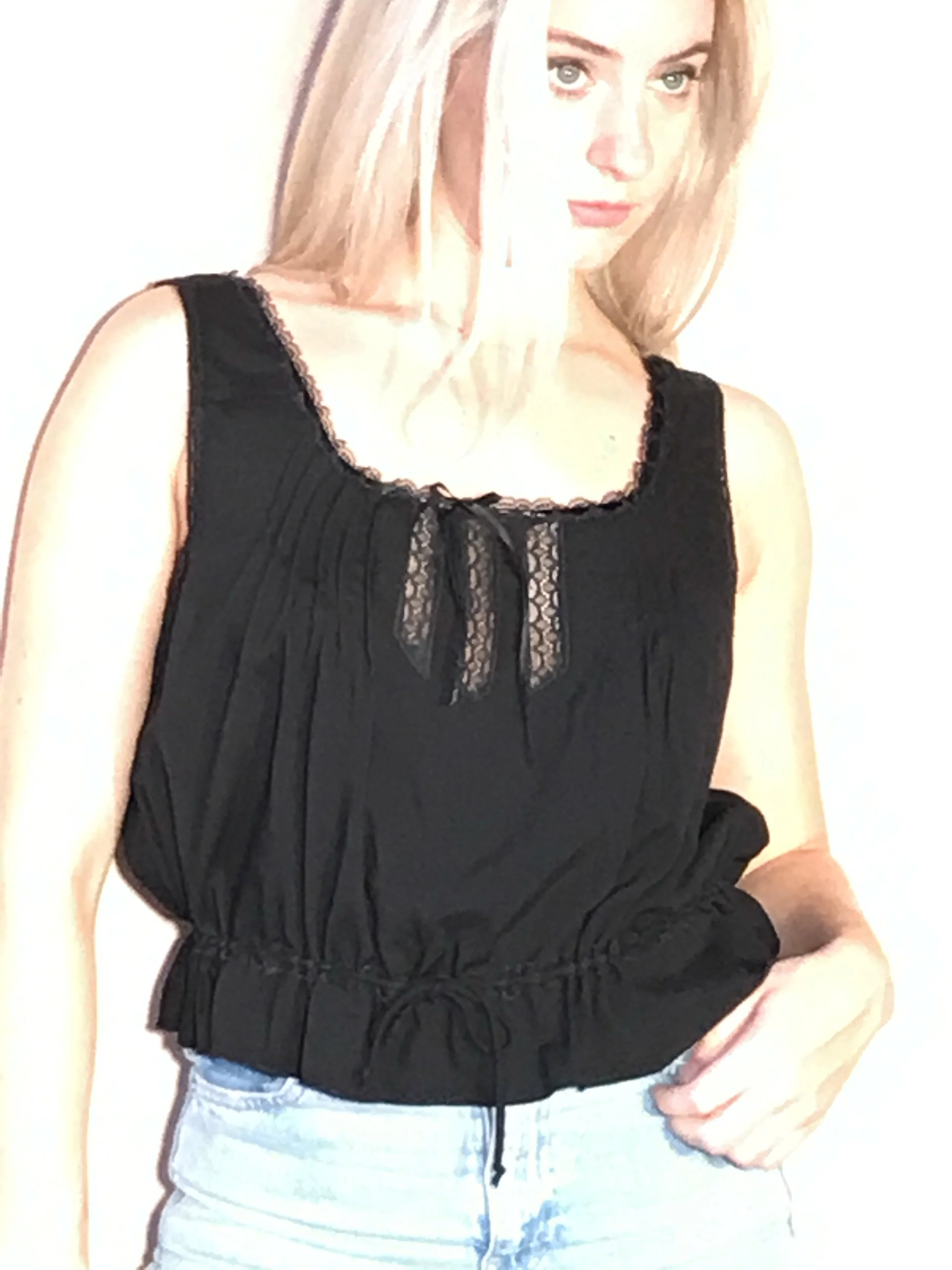 VICTORIAN CAMISOLE                              SBT-306-R    BLACK