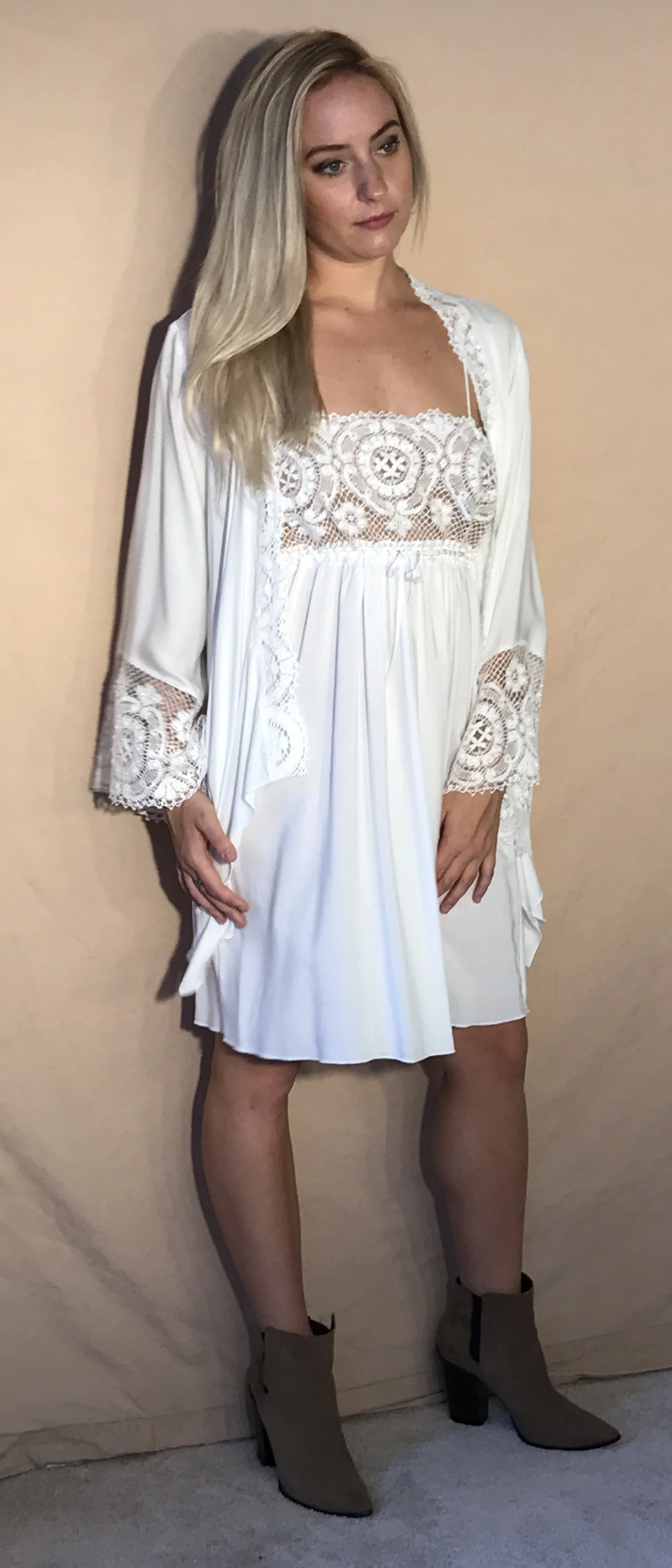 CLUNY LACE DRESS SBD-502-R  SAINTE BLANC