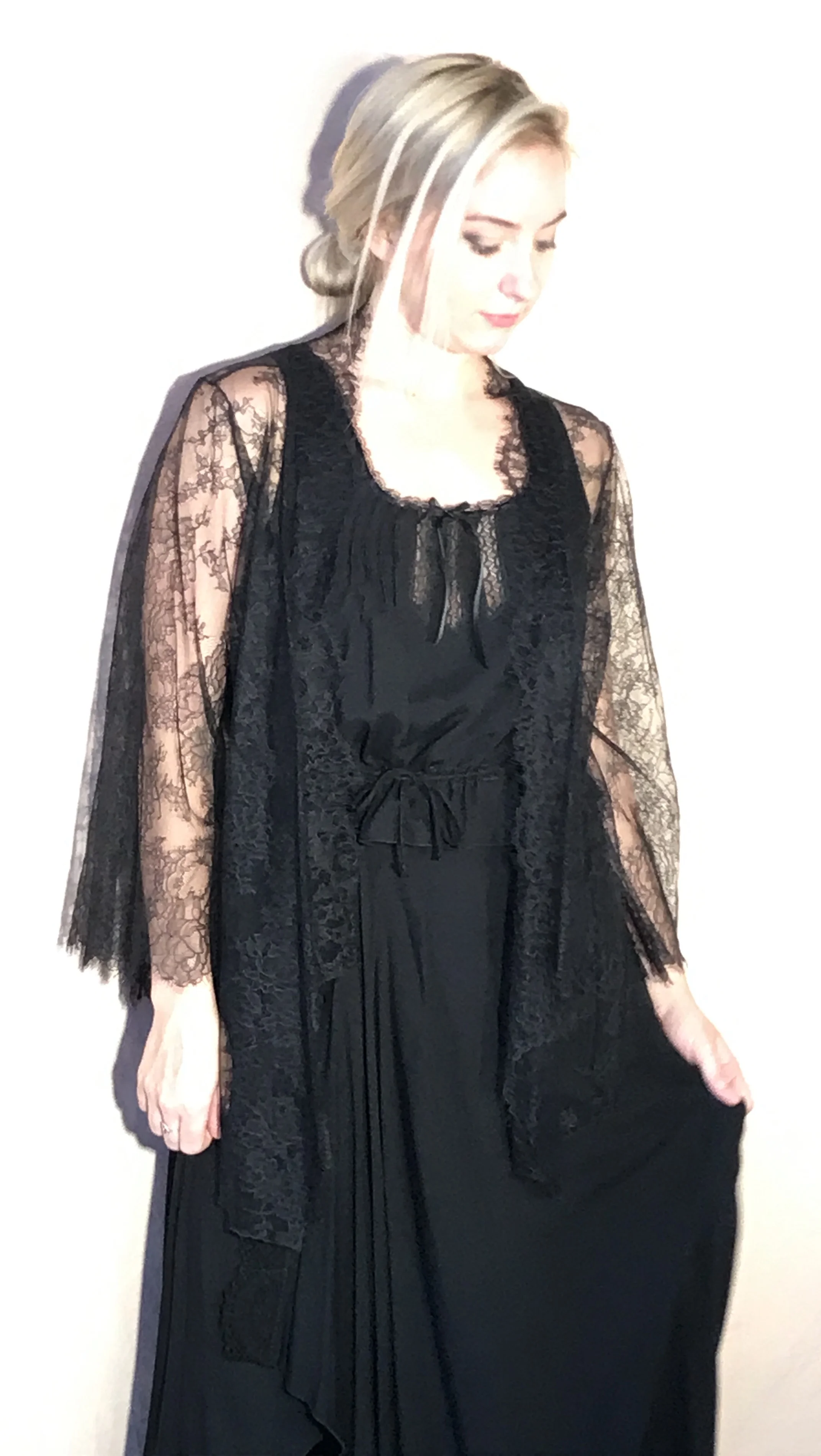 CHANTILLY LACE COCOON JACKET                SBJ-401-CH BK