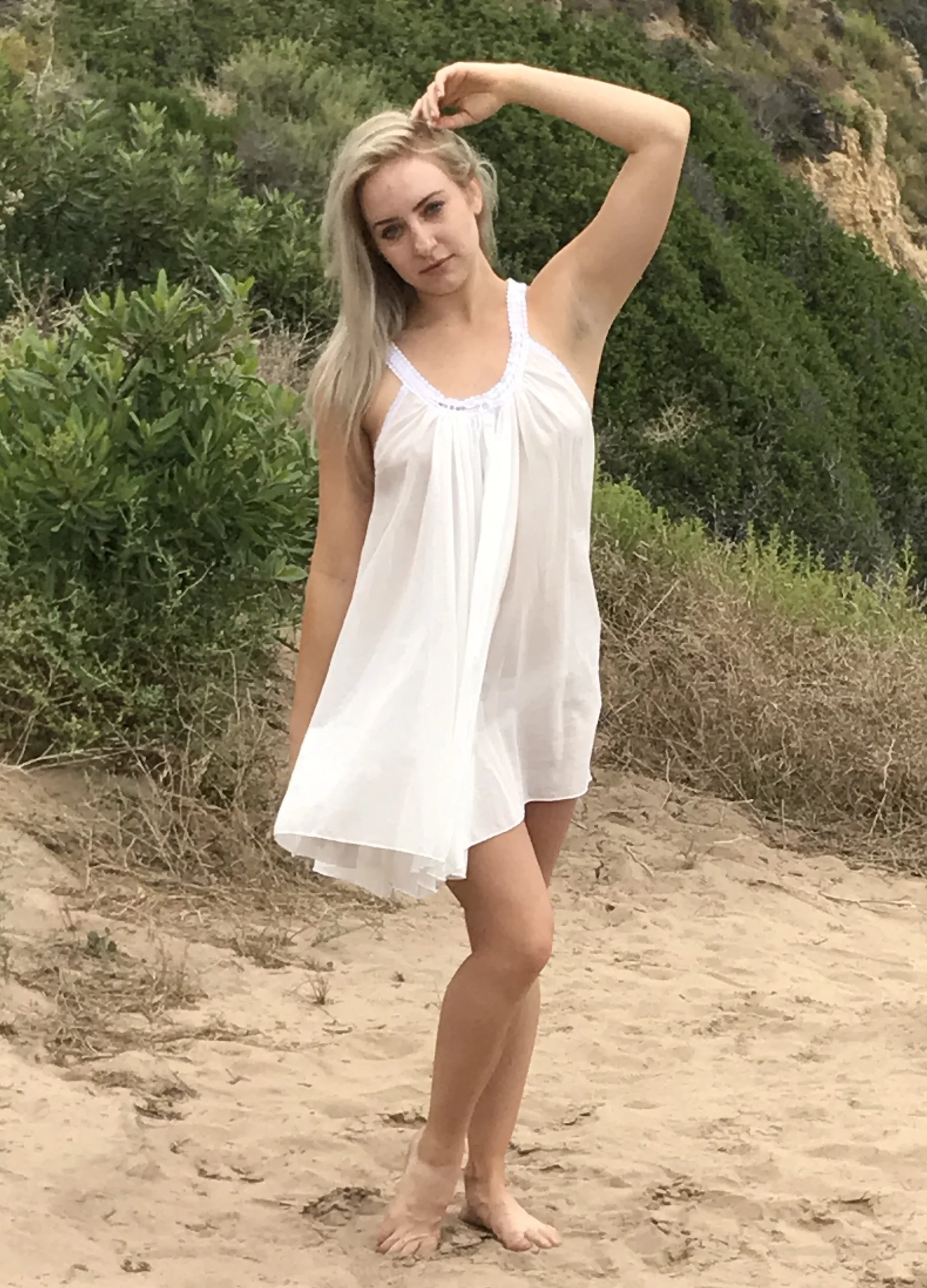 SHORT GREEK COTTON GOWN                 SBD-804-C