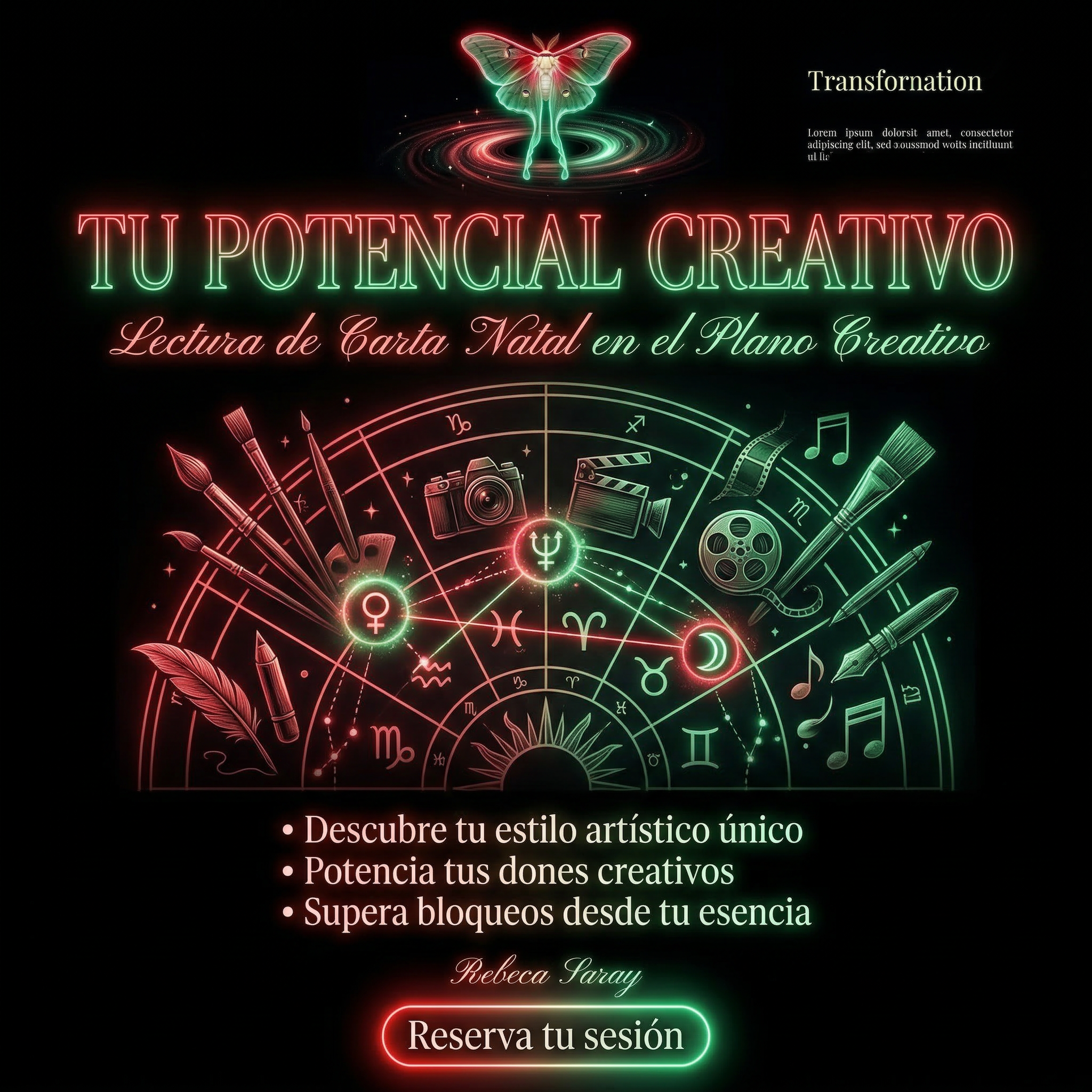 "TU POTENCIAL CREATIVO" Lectura Carta Natal en el plano creativo