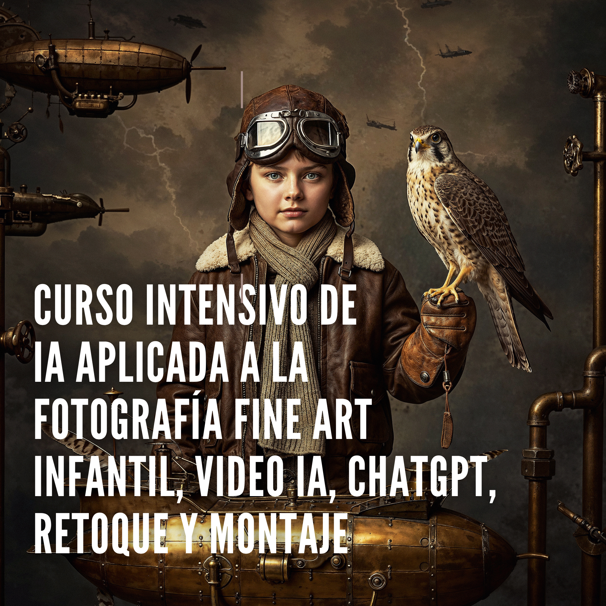 CURSO DE  INTELIGENCIA ARTIFICIAL APLICADA A LA FOTOGRAFÍA FINE ART INFANTIL, VIDEO, RETOQUE, MONTAJE