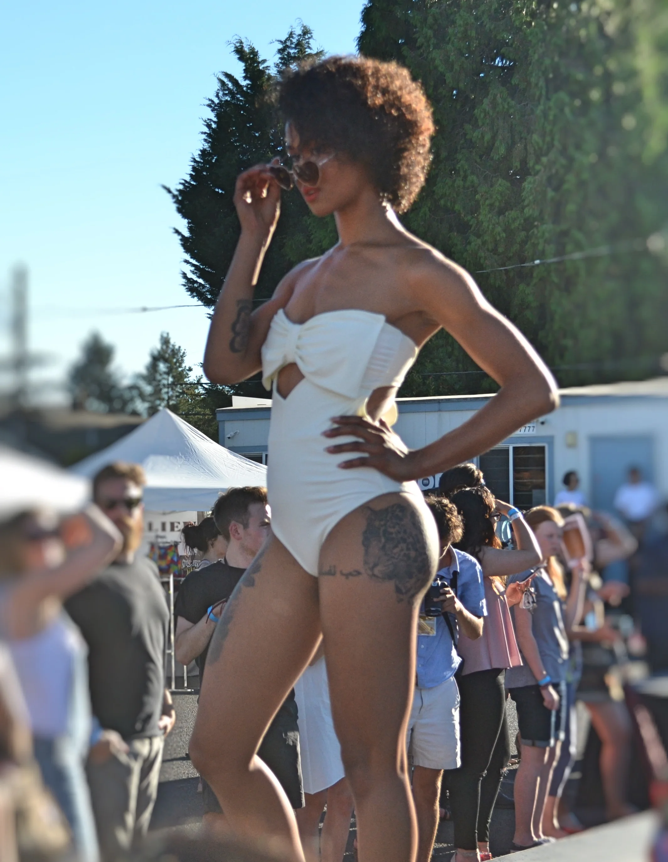 nuke swimwear bow one-piece