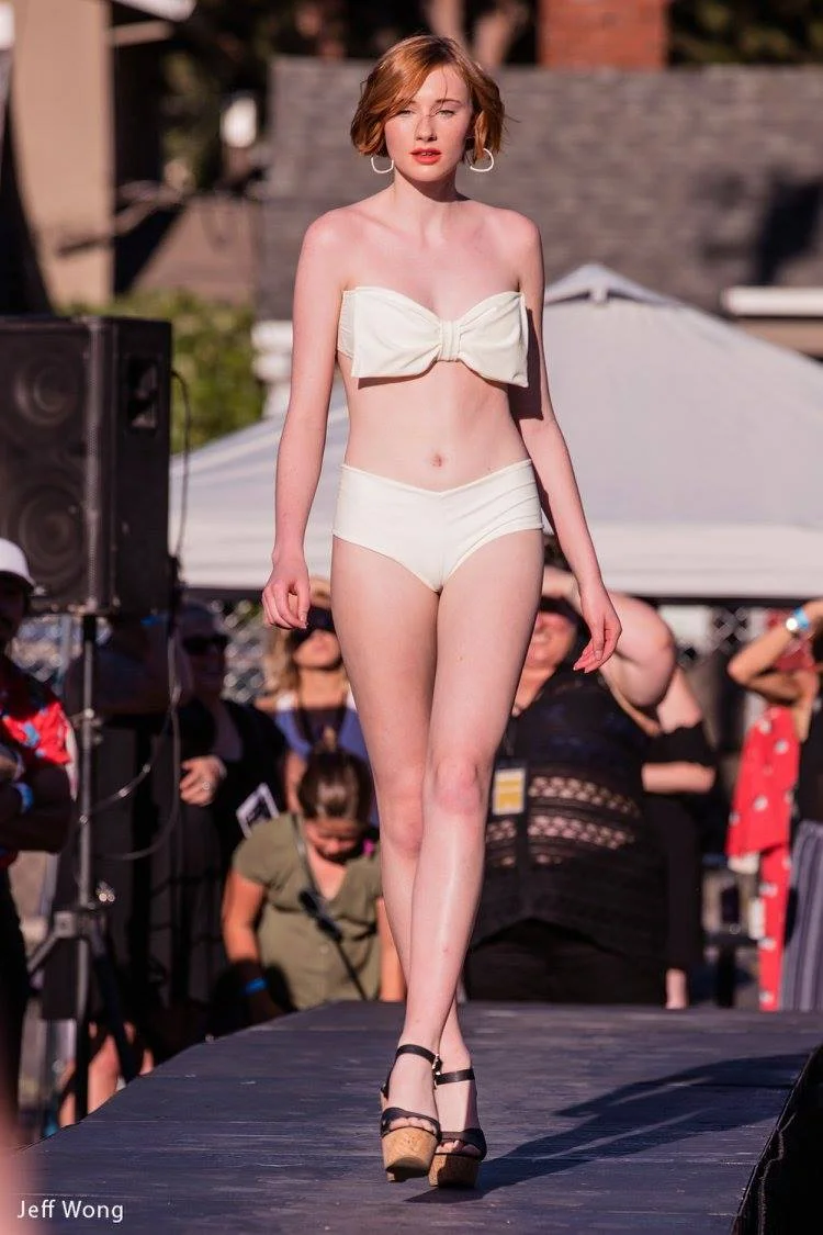 nuke swimwear bow bandeau top